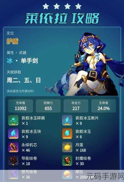 原神莱依拉角色培养全攻略
