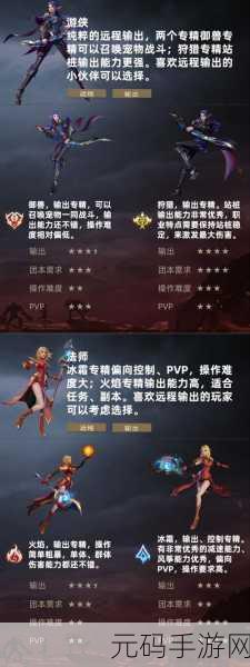 塔瑞斯世界职业种族选择全攻略