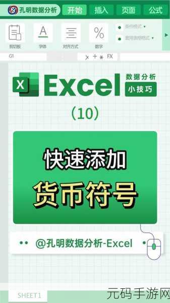 Excel 秘籍,轻松添加指定货币符号