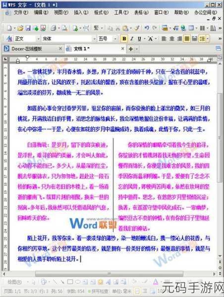 轻松掌握!WPS 文字分栏技巧大揭秘