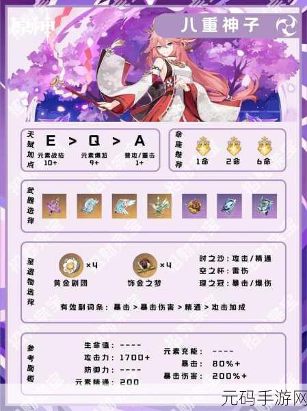 原神八重神子技能全解析与强度评估