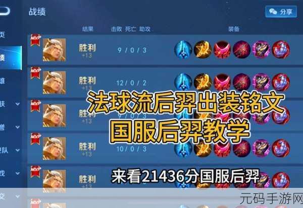 王者荣耀后羿技能详解与最强出装铭文攻略