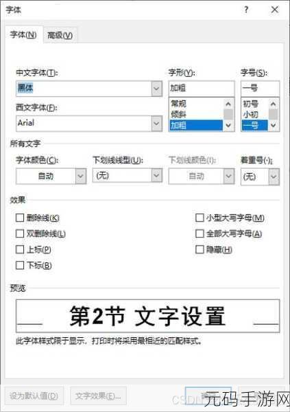 轻松掌握 Word 文档空心字体的设置秘籍
