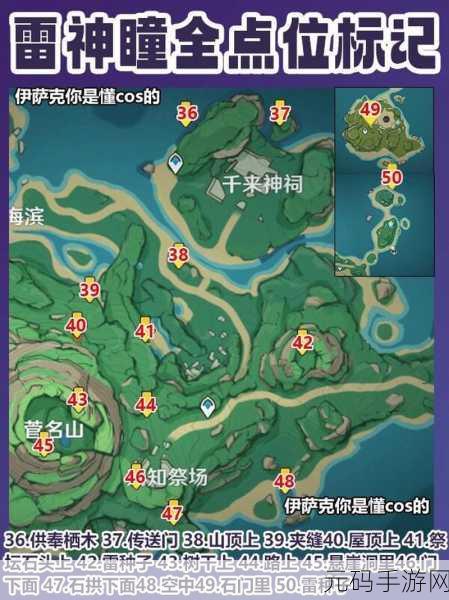 原神雷神瞳位置全解析,探秘稻妻世界的神秘宝藏