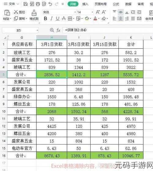 Excel 2016 单元格格式清除秘籍大揭秘