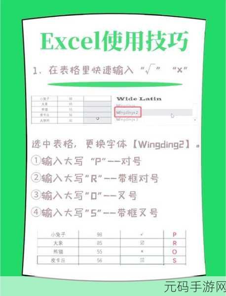 Excel 秘籍,轻松输入方框加错号的技巧大揭秘
