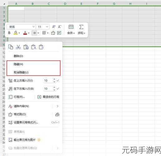 WPS 表格隐藏行和列的秘籍大公开