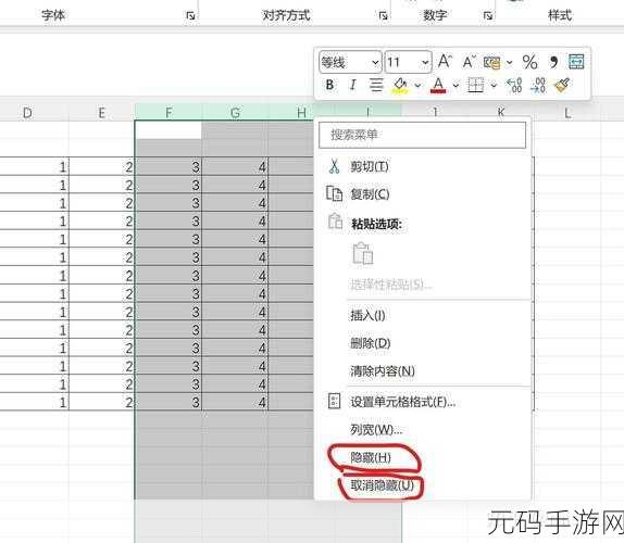 WPS 表格隐藏行和列的秘籍大公开