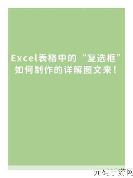 Excel 复选框制作秘籍,轻松搞定实用按钮