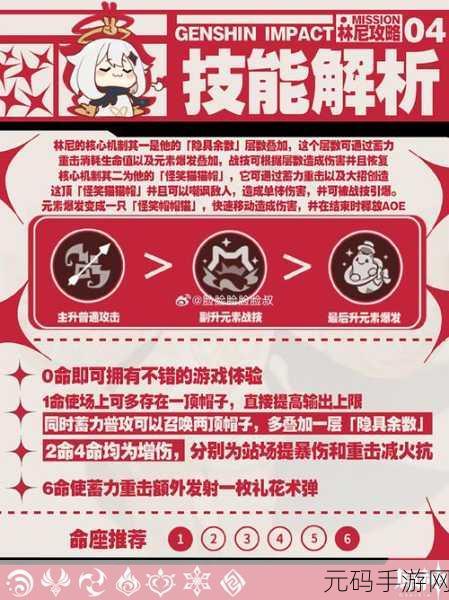 原神林尼全方位培养攻略,解锁火元素角色的极致输出