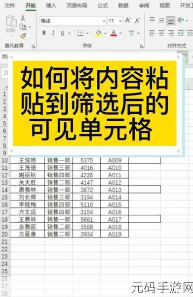掌握 Excel 复制可见单元格内容的实用技巧