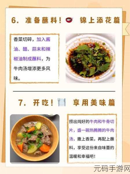 手游资讯,探索凌云诺中的美食文化——当归生姜牛肉汤制作揭秘