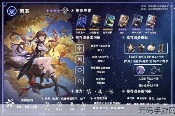 崩坏星穹铁道素裳遗器搭配深度解析与推荐手游资讯