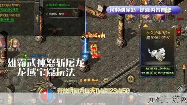 怒斩屠龙手游元宝速刷全攻略,助你称霸游戏世界