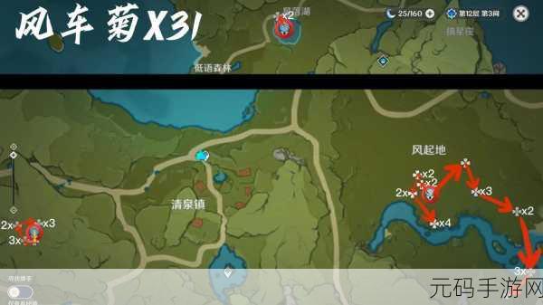 原神风车菊高效采集路线全解析,助你快速积累资源