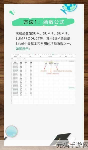Excel 单元格求和值速知秘籍