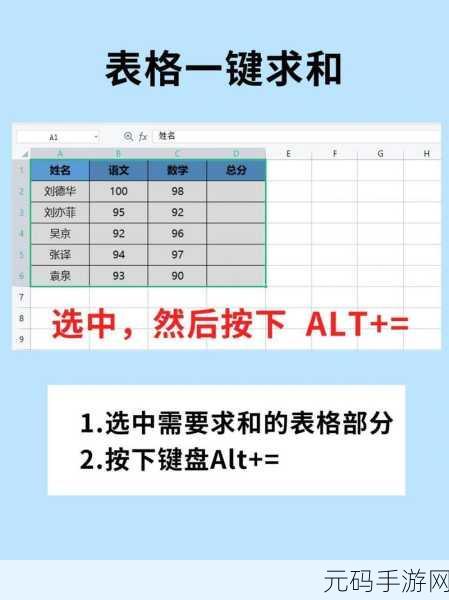 轻松掌握 Excel 竖列求和秘籍