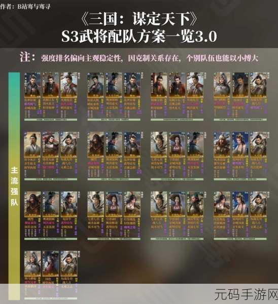 乱世三国手游武将培养攻略,强势武将选择指南