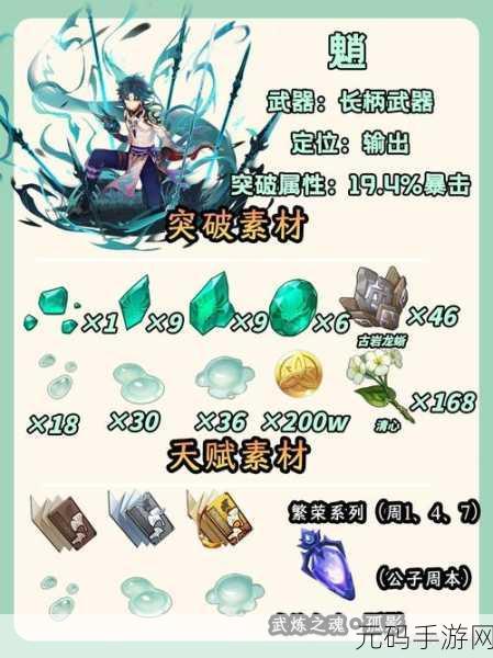 原神手游资讯，静谧之曲武器突破材料全面解析