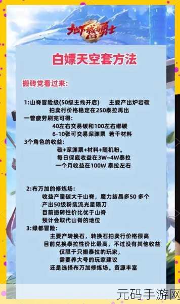 DNF手游搬砖攻略及收益一览