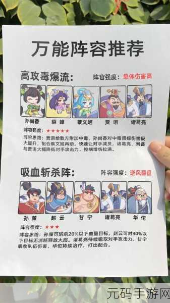 放开那三国3前期阵容搭配策略,打造无敌战队的秘籍