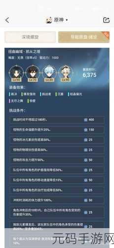 原神邪从之境高分通关阵容揭秘
