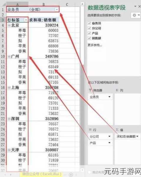 轻松掌握,Excel 数据透视表全部字段快速展开秘籍