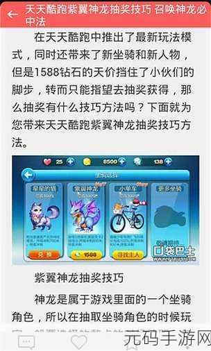 天天酷跑炫飞钻石场装备搭配深度攻略,挑战高难度,冲刺新纪录