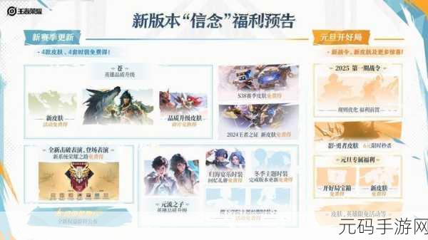 王者荣耀年度版本信念福利全面预告，玩家盛宴即将开启