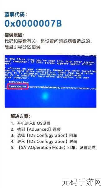 电脑蓝屏无代码的纯蓝色之谜，完美解决攻略