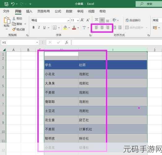 掌握 Excel 对齐方式，让数据排列更完美