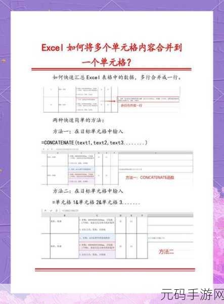 Excel 合并单元格秘籍，保留其他格式的绝佳技巧