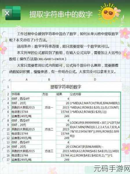 Excel 提取特定字符后数据的神奇秘籍