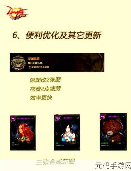 DNF手游天柱挑战巨兽版本更新全解析