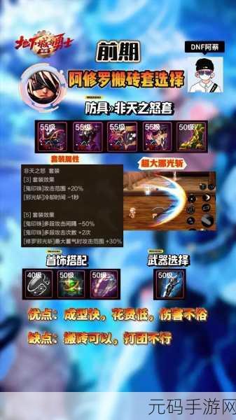 DNF手游修罗角色2025年最强搭配深度解析,热门符石选择
