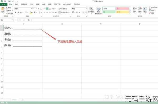 轻松搞定 Excel 表格下划线添加秘籍