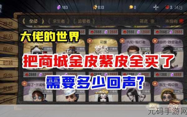 揭秘第五人格回声价格图,深入探索游戏货币的奇妙世界