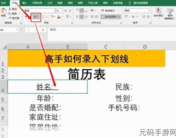 Excel 2021 批量添加下划线秘籍大公开