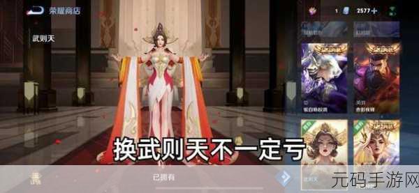 王者荣耀深度攻略,武则天阵容搭配解析,助你称霸峡谷战场