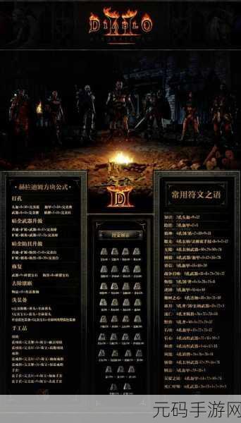 暗黑二装备数字背后的秘密与魅力,手游新版本深度解析