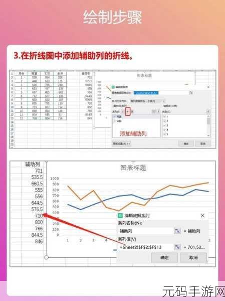Excel 秘籍,轻松创建带标记的堆积折线图全攻略
