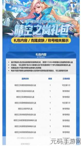 DNF手游新春狂欢,礼包选择全攻略大揭秘!