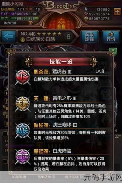 迷你西游白虎角色深度解析，属性、缘分与战斗策略