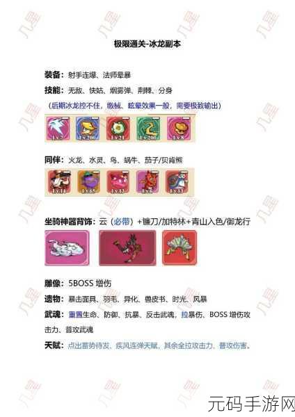 手游资讯指令，2025年龙之谷手游龙6冰封BOSS技能全解析