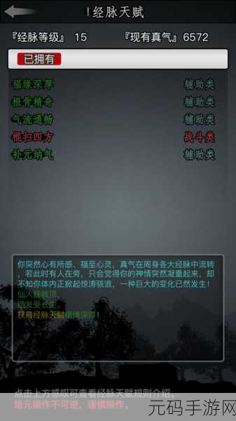 放置江湖经脉天赋全面解析，打造你的专属武侠之路