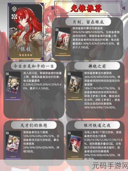 崩坏星穹铁道银狼遗器与光锥搭配攻略大全——从入门到精通